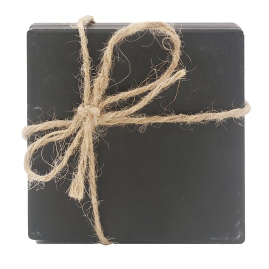 12 Packs: 4 ct. (48 total) Black Ceramic Coasters by Make Market&#xAE;